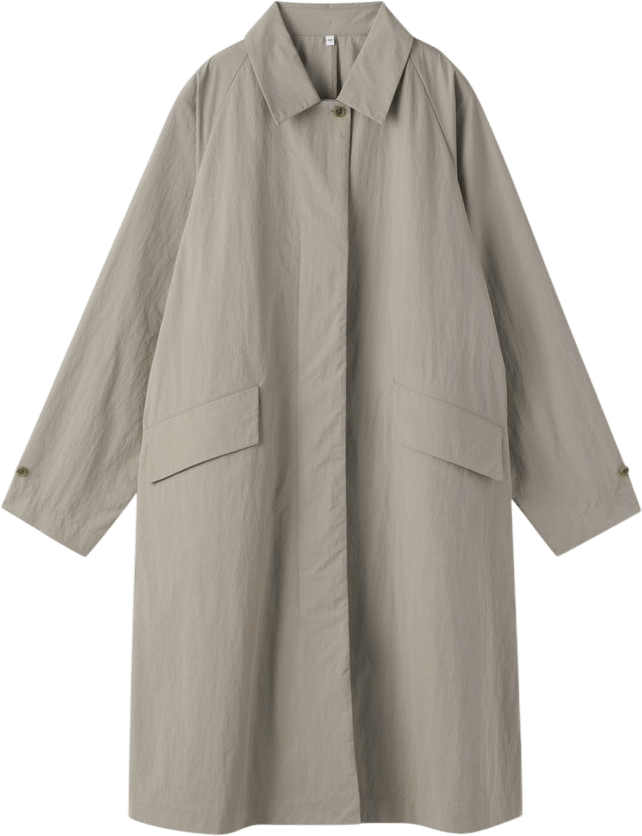 MUJI Water Repellent Long Coat (Grayish Brown)