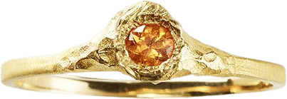 Solitaire Oda 0.10 Sapphire Gold Ring
