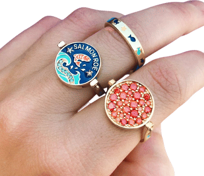 Anello scatoletta con UOVA DI SALMONE - SALMON ROE
