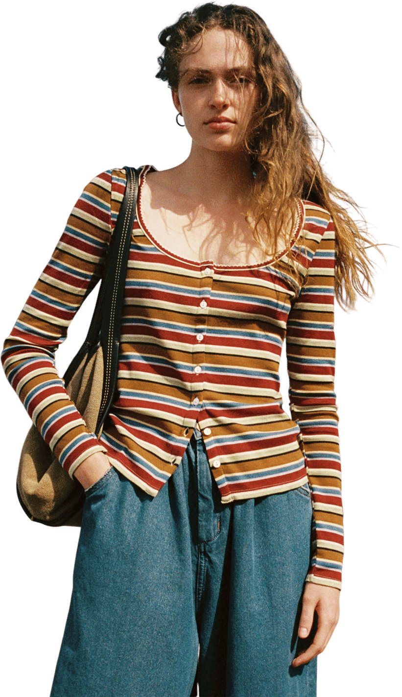 The Eda Top | Woodland Stripe