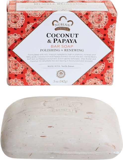 nubian heritage coconut + papaya soap