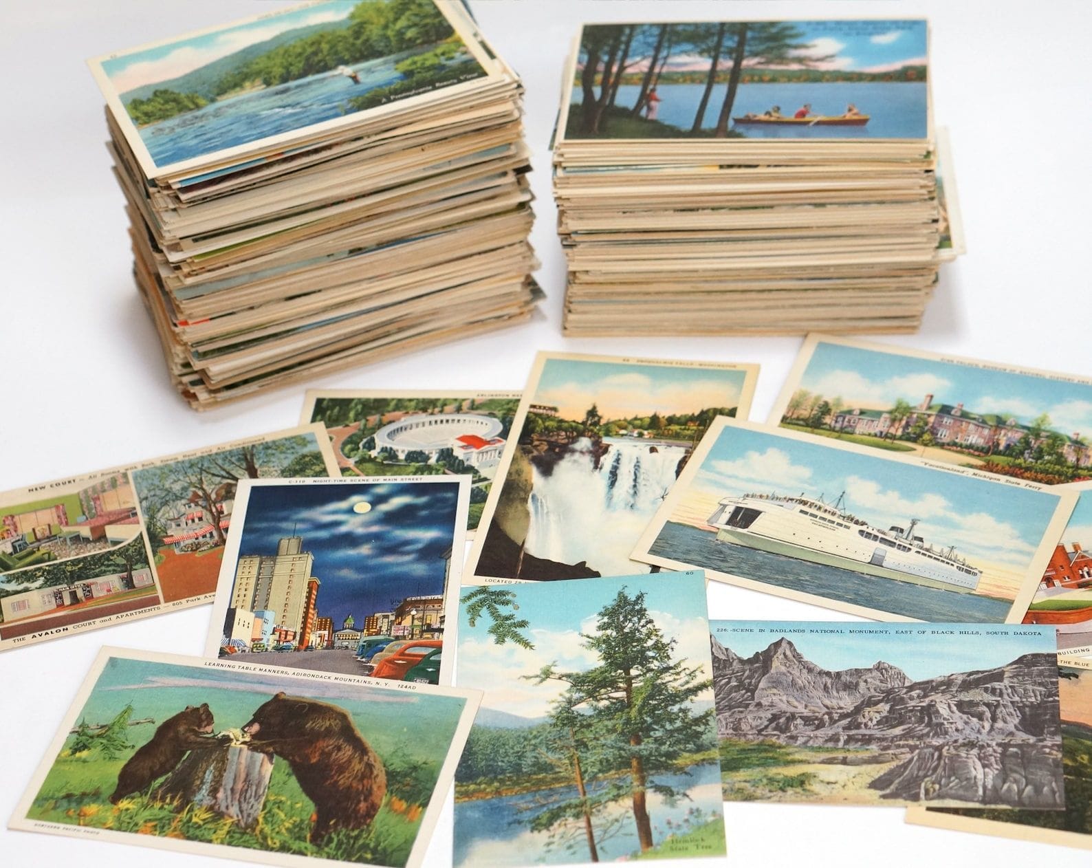 writing postcards