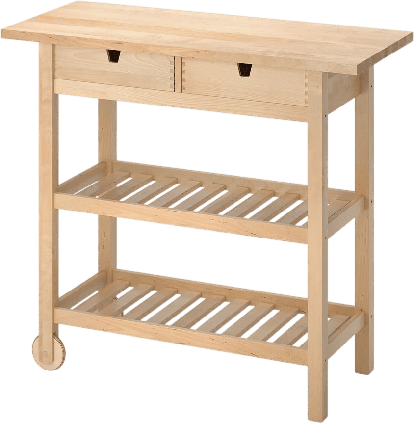 FÖRHÖJA - birch kitchen cart