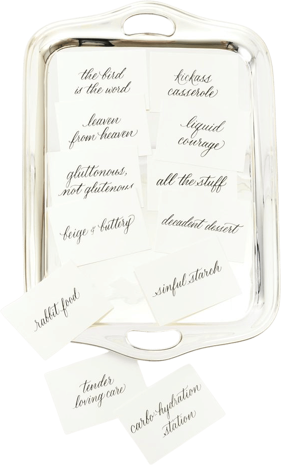 Set of 12 Buffet Labels