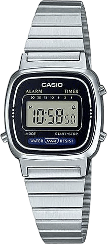 casio vintage LA670WA-1D stainless steel watch