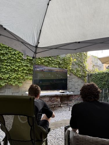 Bringing your huge TV outside to watch the World Cup finals