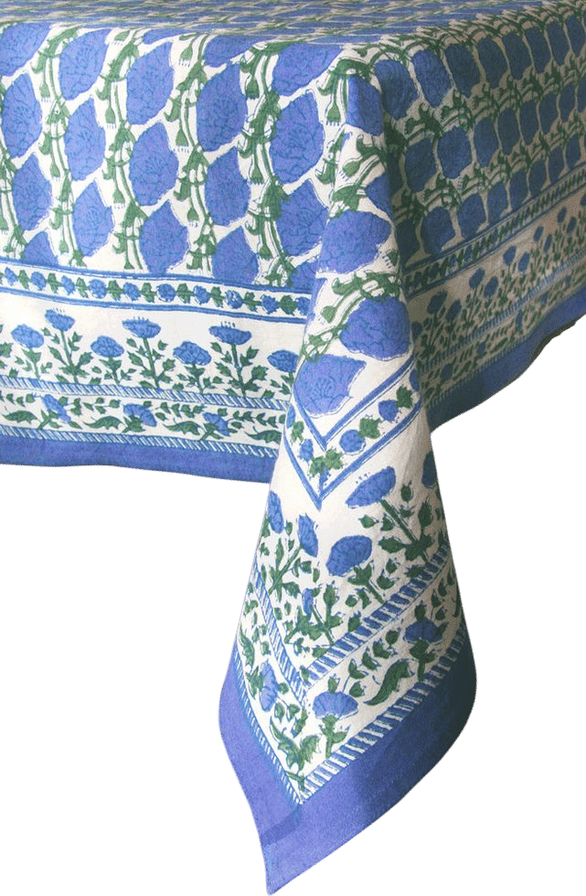 Table Linens in Lapis Poppy