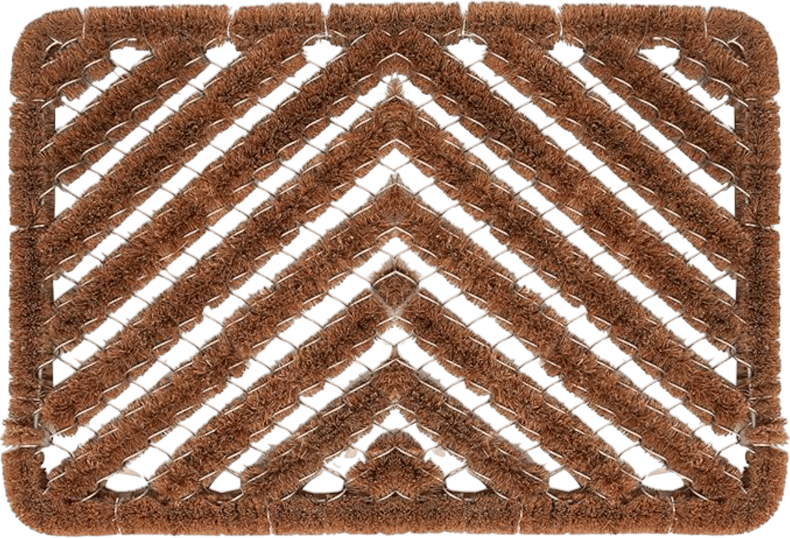 Natural Coir Herringbone Door Mat