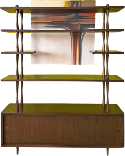 Mid-Century Modern Room Divider Shelf Unit