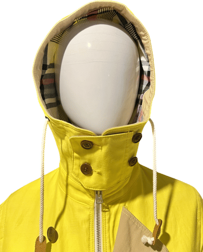 Comme des Garçons Homme Yellow Cotton Hooded Jacket