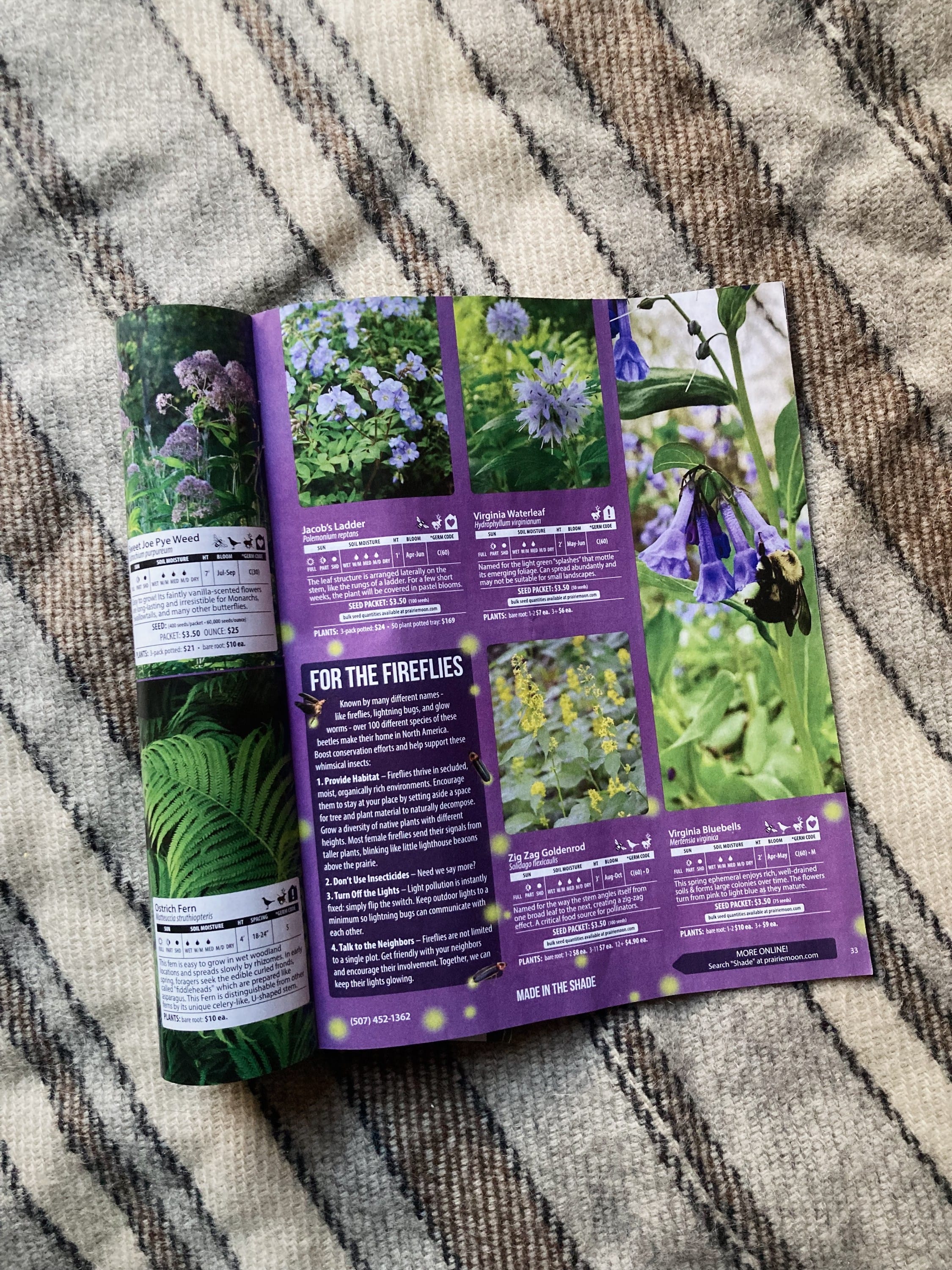 the Prairie Moon Nursery seed catalog