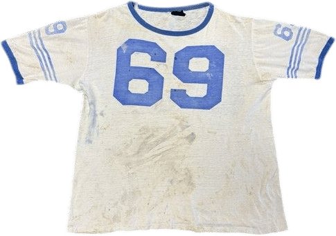 Vintage 60s White Cotton Football Jersey T-Shirt Mens M