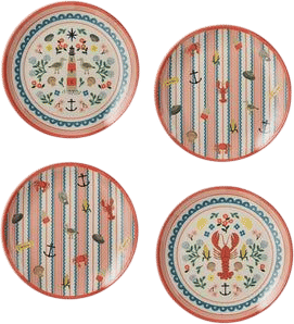 Melamine Assorted Dessert Plates - Seaside
