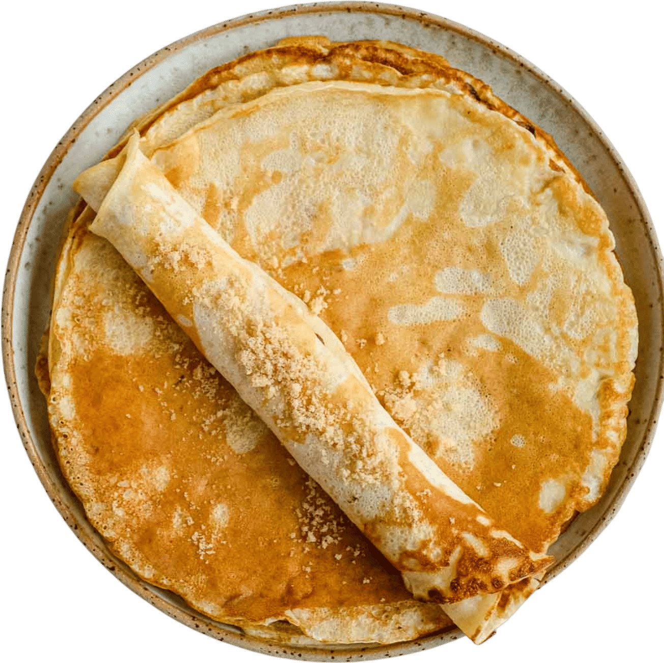 Pancake with brown sugar (pannekoek met kinekesuiker cassonade Graeffe)