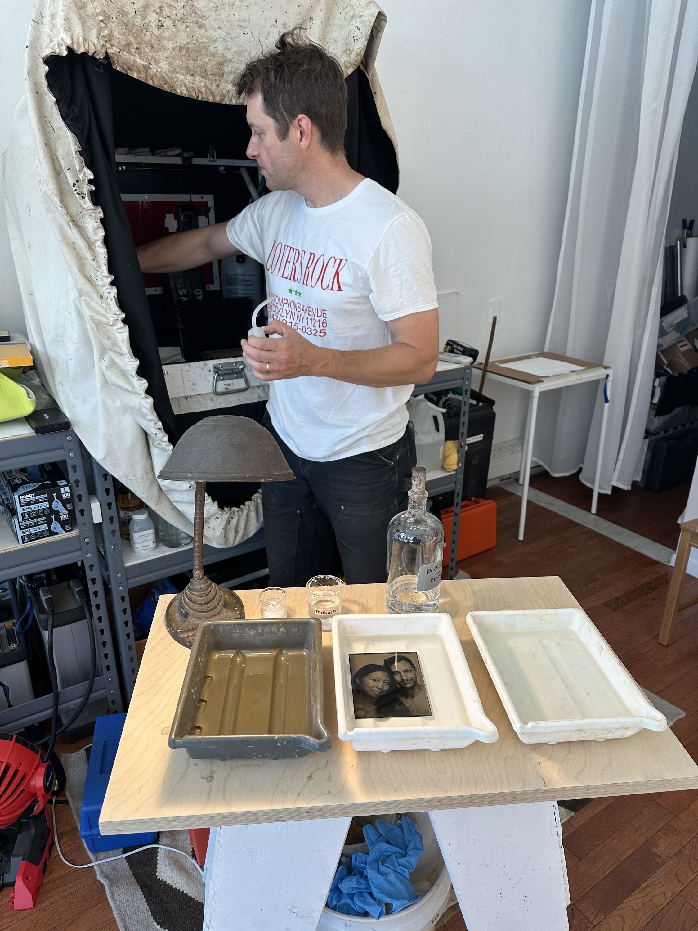 Andrew Logan’s tintype residency at Goodness + Truth Studio on Van Brunt