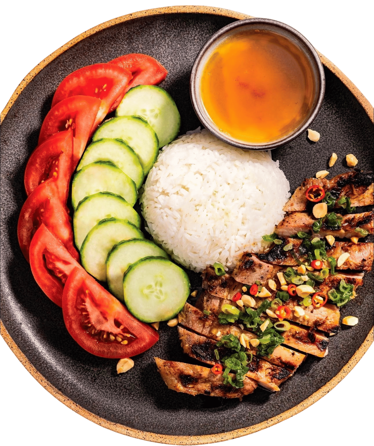 Southern Vietnam’s Signature Grilled Pork & Broken Rice Plate (Cooks Illustrated)