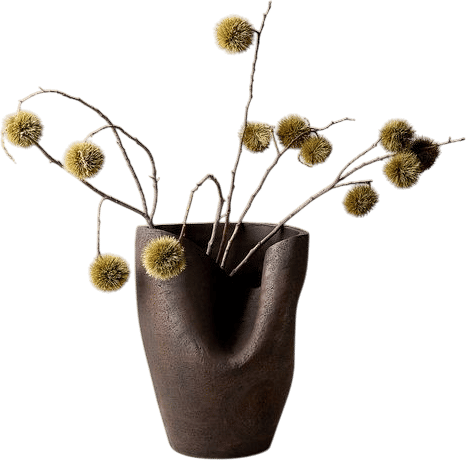 Forma Handcrafted Brown Terracotta Vase