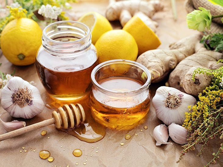 Raw garlic & honey