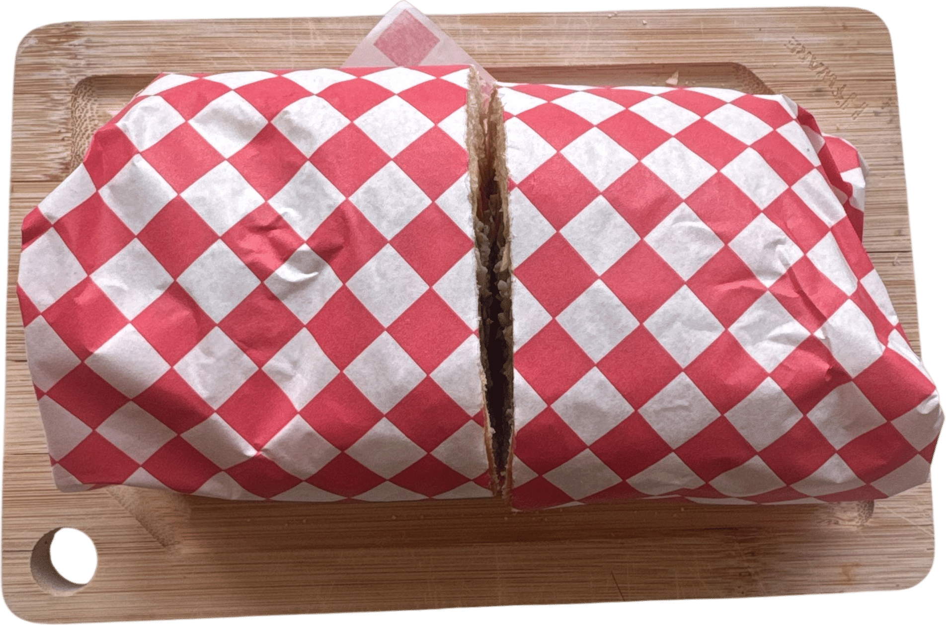 Wrapping homemade sandwiches in deli paper