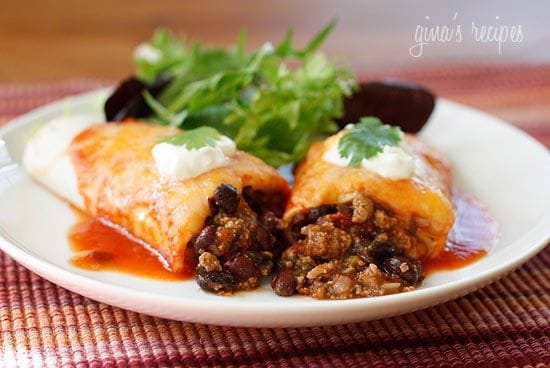 Turkey Black Bean Enchiladas Recipe