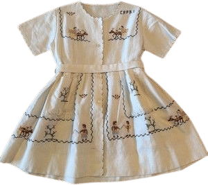 Vintage Hand Embroidered Capri Dress