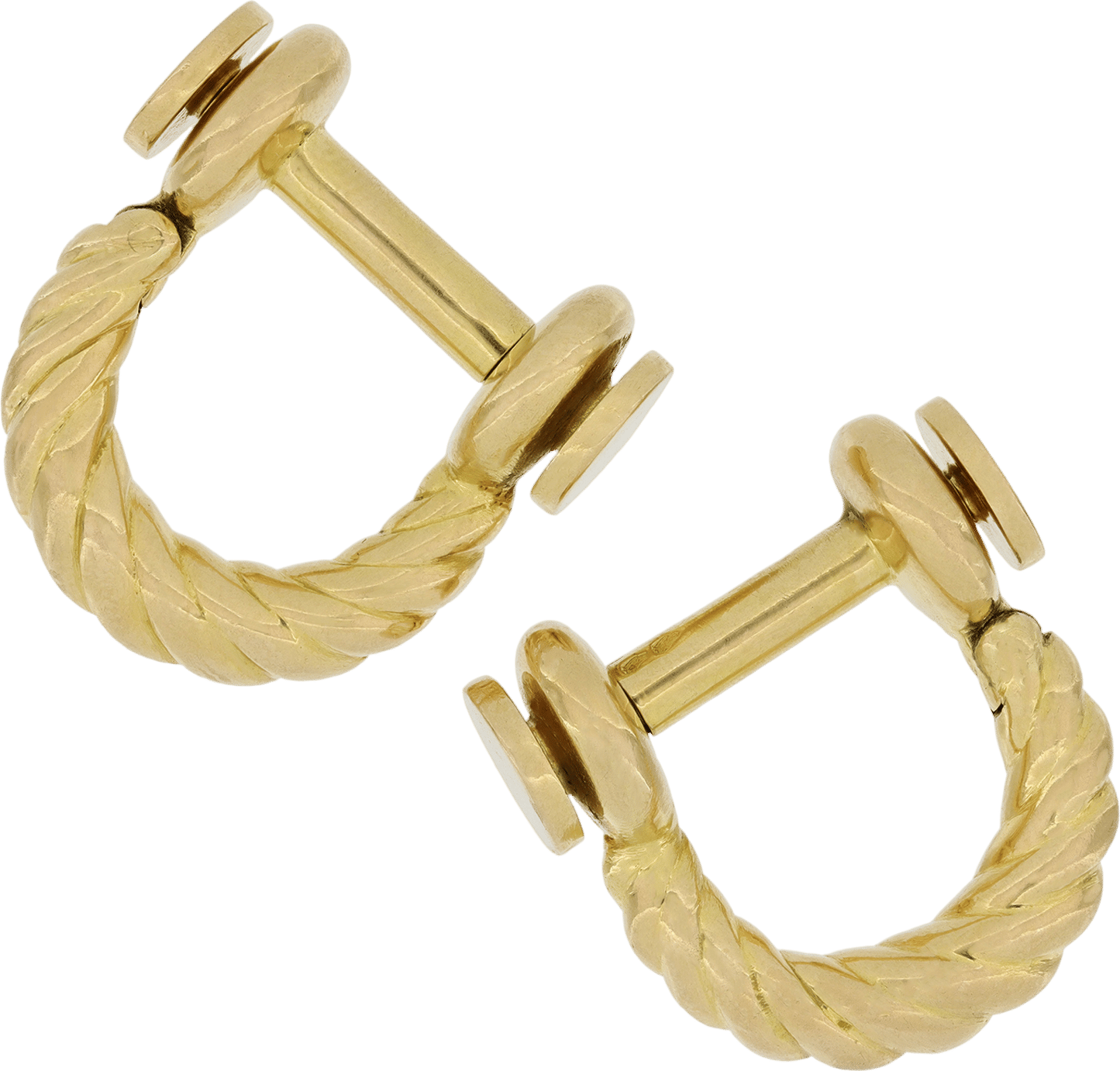 Hermès Yellow Gold Stirrup Cufflinks (c. 1960)