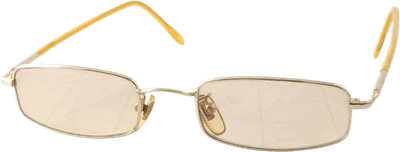 Vintage Versus Versace Gold Honey Rectangular Sunglasses