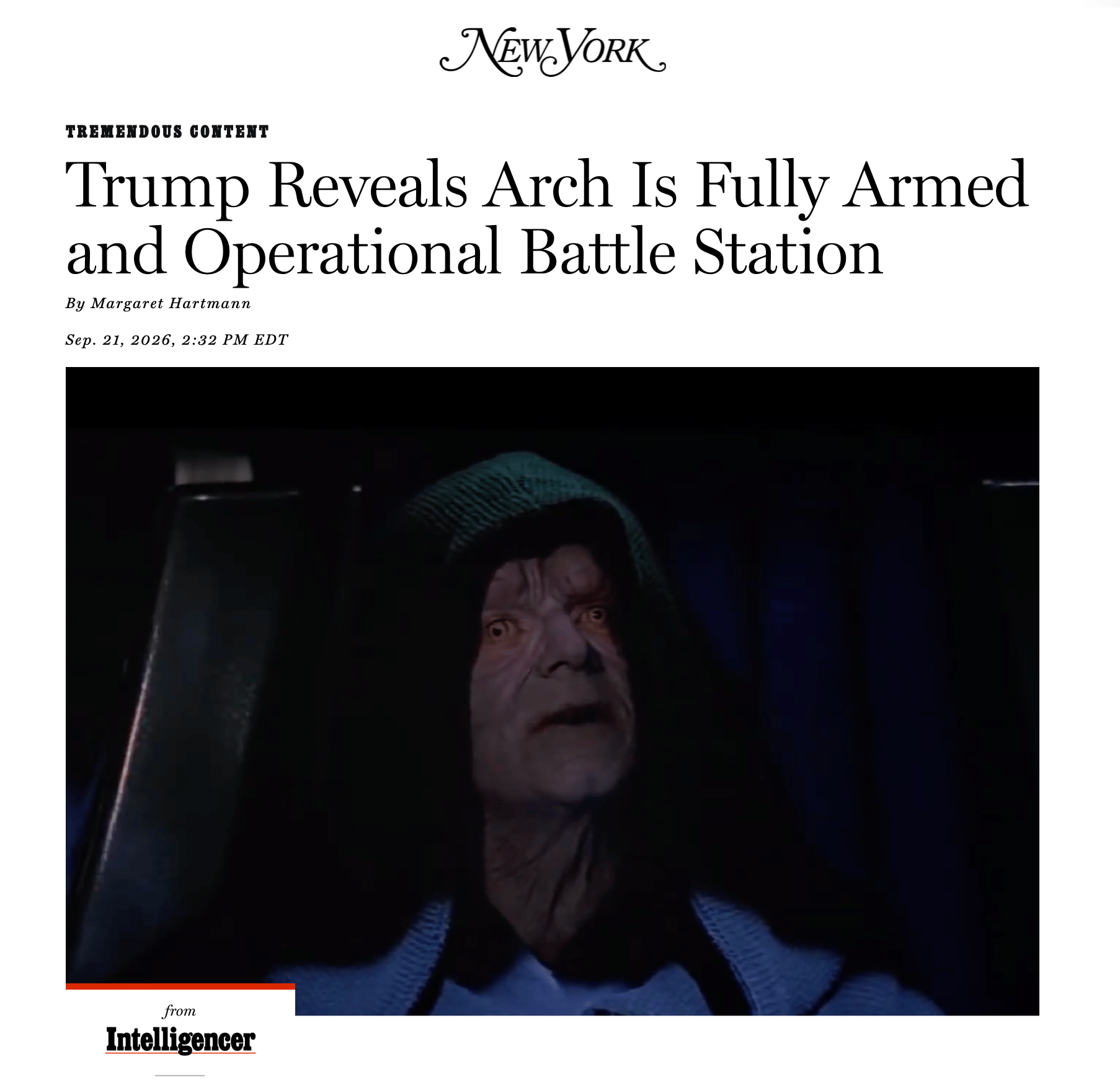 Article title of the day...