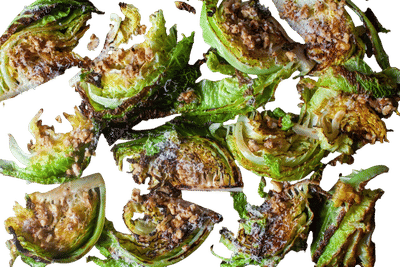 Roasted Cabbage with Walnuts and Parmesan