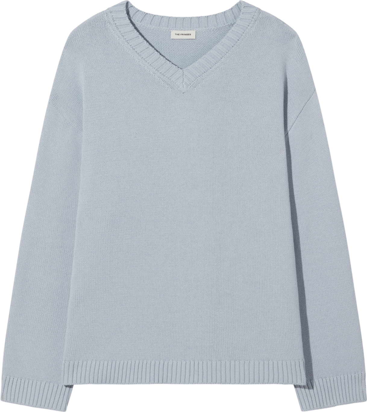 V-Neck Cotton Knit Sweater