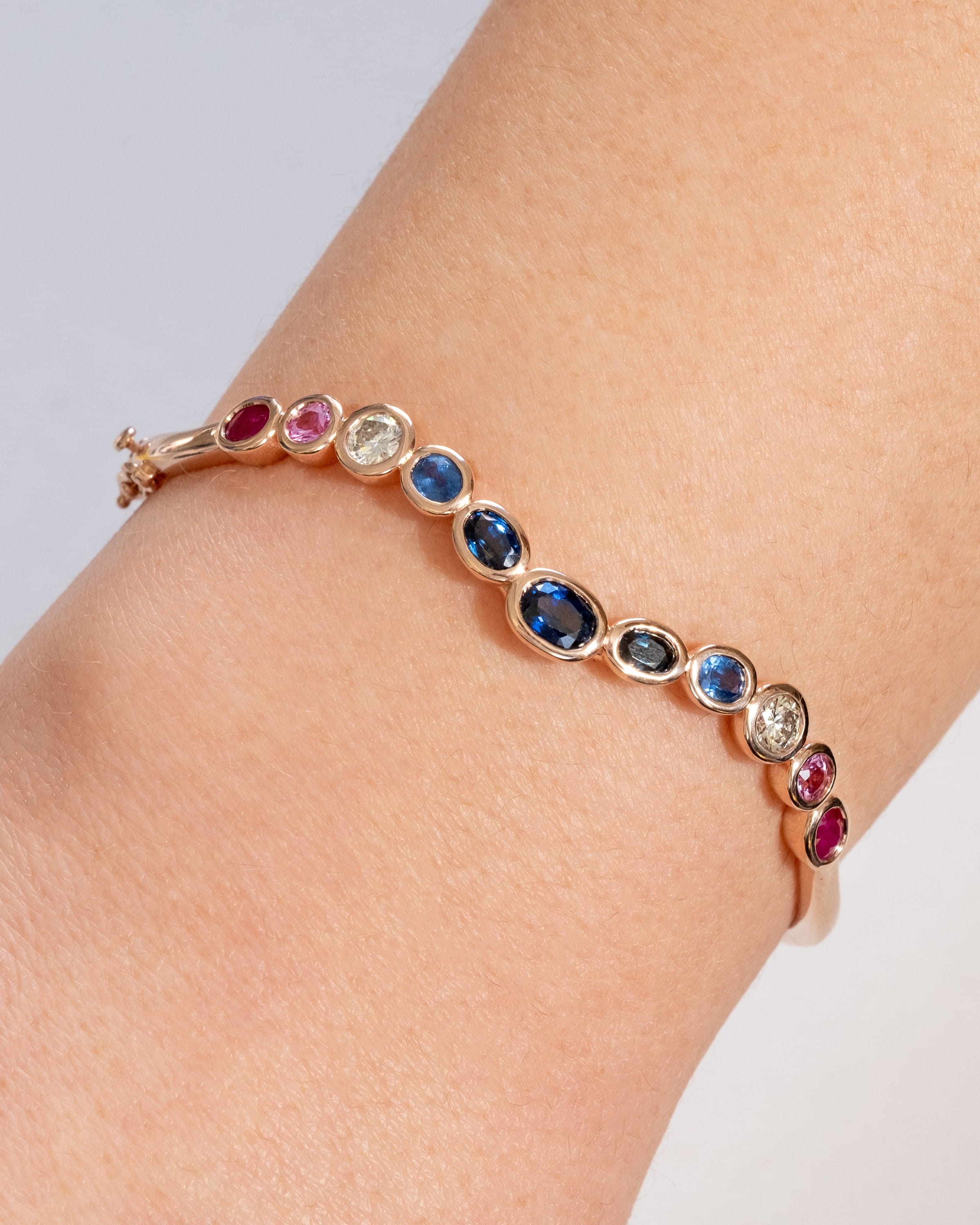 Sapphire and Ruby Bracelet with Diamonds