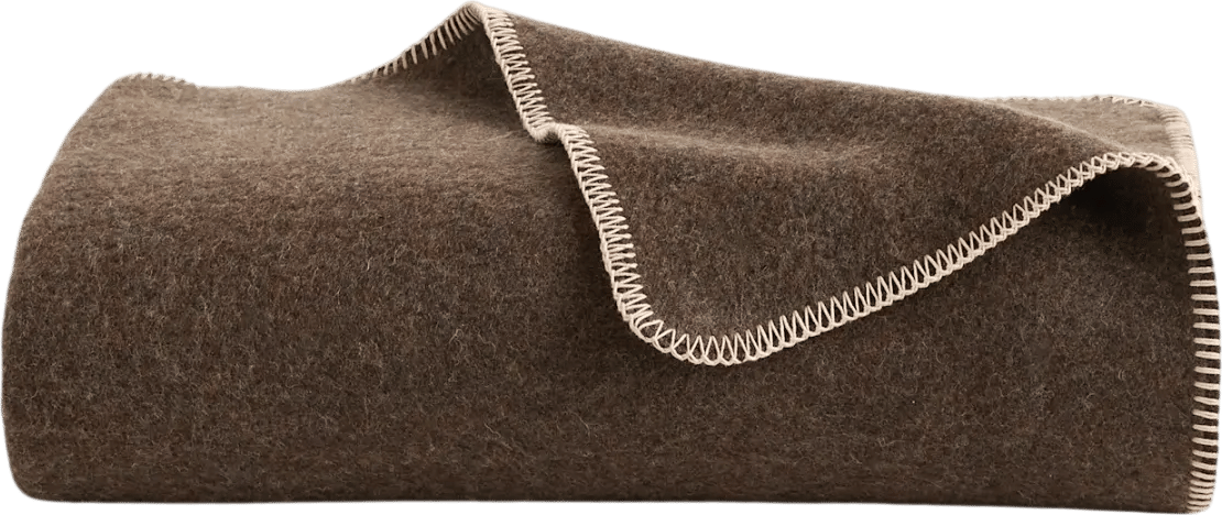 Quince Everyday Wool Whipstitch Throw in Espresso
