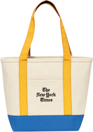 The New York Times Stacked Logo Mini Canvas Tote