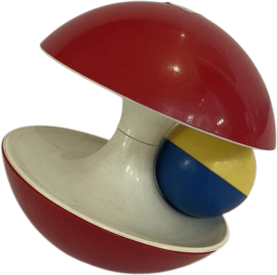 Vintage Ambi Toys Rock N' Roll Rattle Ball