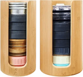 QOOMABA Mason Jar Lid Organizer