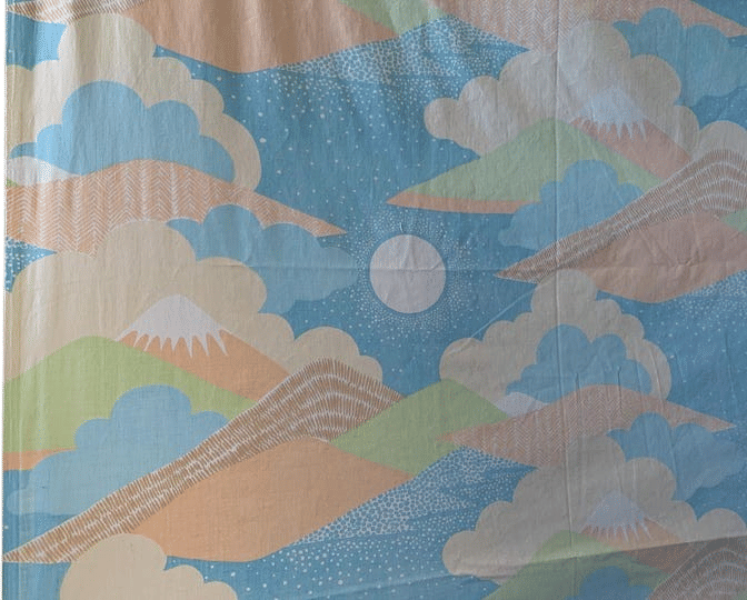 70s Sears 'Appalachian Trail' Full/Double Size Flat Sheet