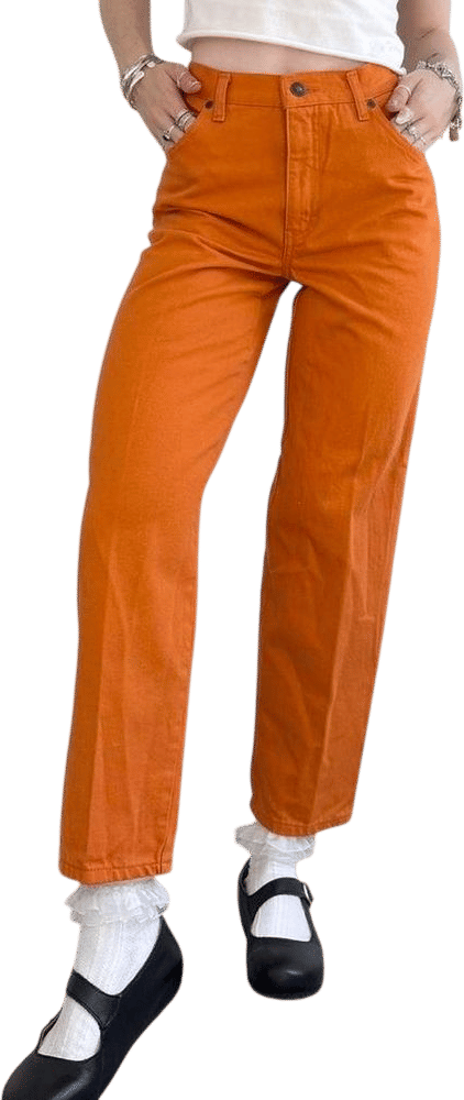 Vintage Orange Denim Jeans by Jeanology Size 2 Petite W23/24 - Etsy