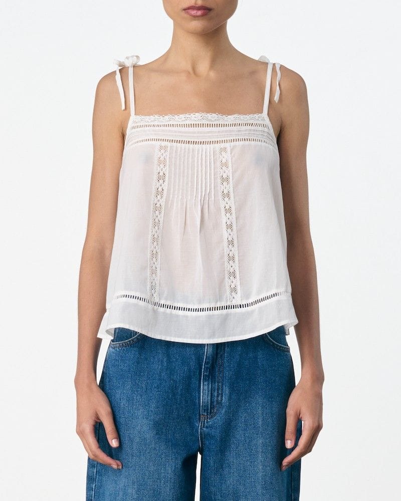 A white cotton cami for summer.