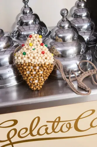 Wood Bead Gelato Mini Bag