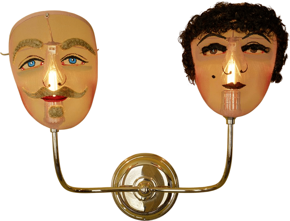 Houses & Parties Handmade Mesh Mask Sconce