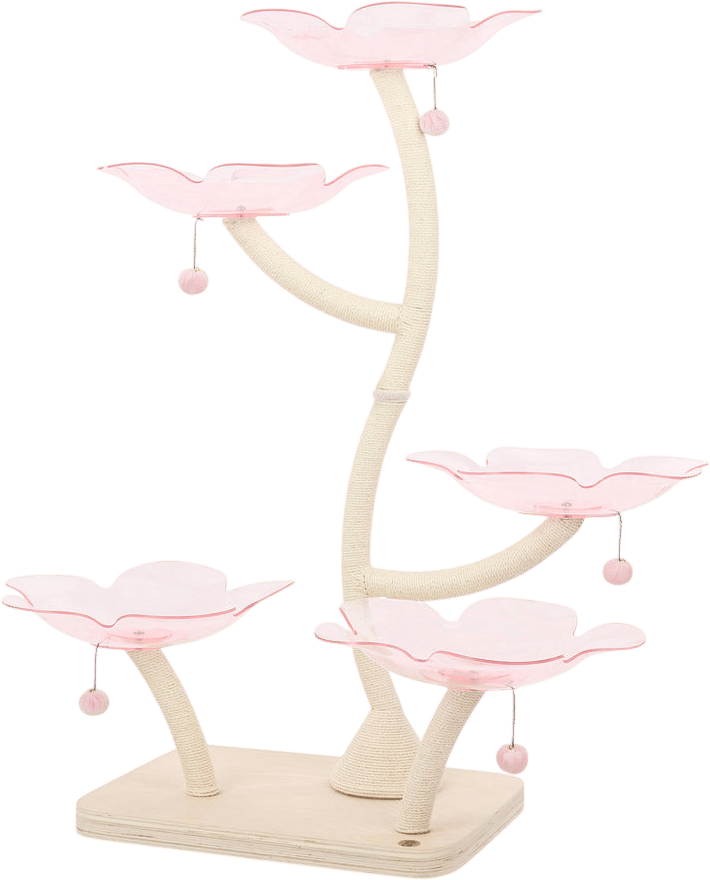Cherry Blossom Origami Flower Cat Tree