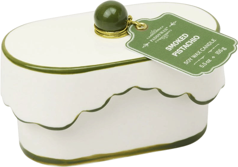 cherie gourmand smoked pistachio lidded candle