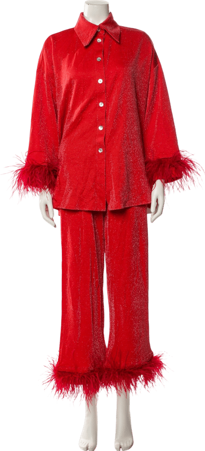Feather Trim Pajamas
