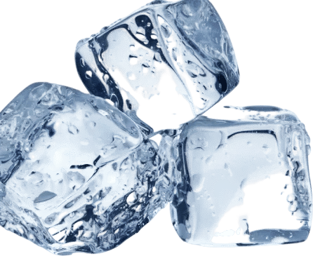 Holding ice cubes