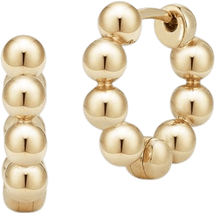 Poppy Rae Gold Pebble Hoops