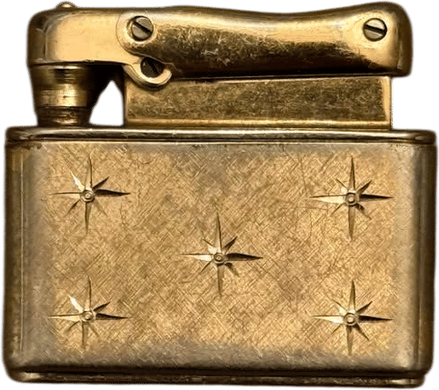 Colibri by Kreisler Lighter West Germany (Gold Silver Metal Stars)