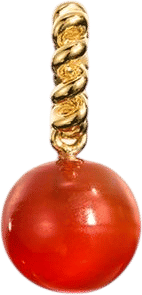 Carnelian Yellow Gold Slinkee Pendant