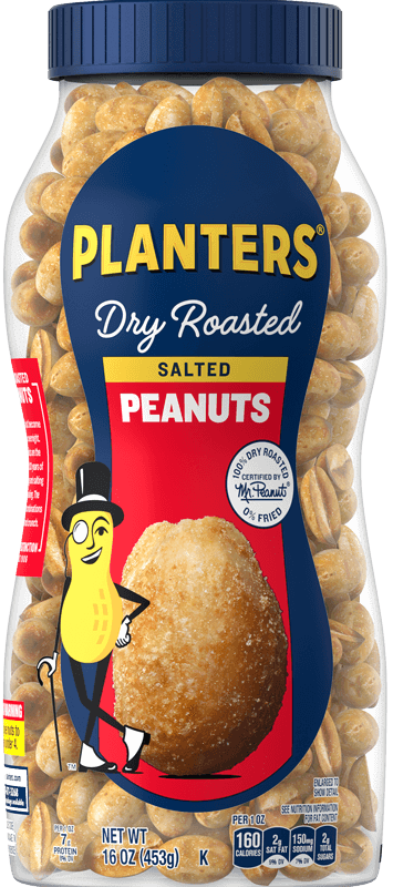 Planters salted, dry roasted peanuts