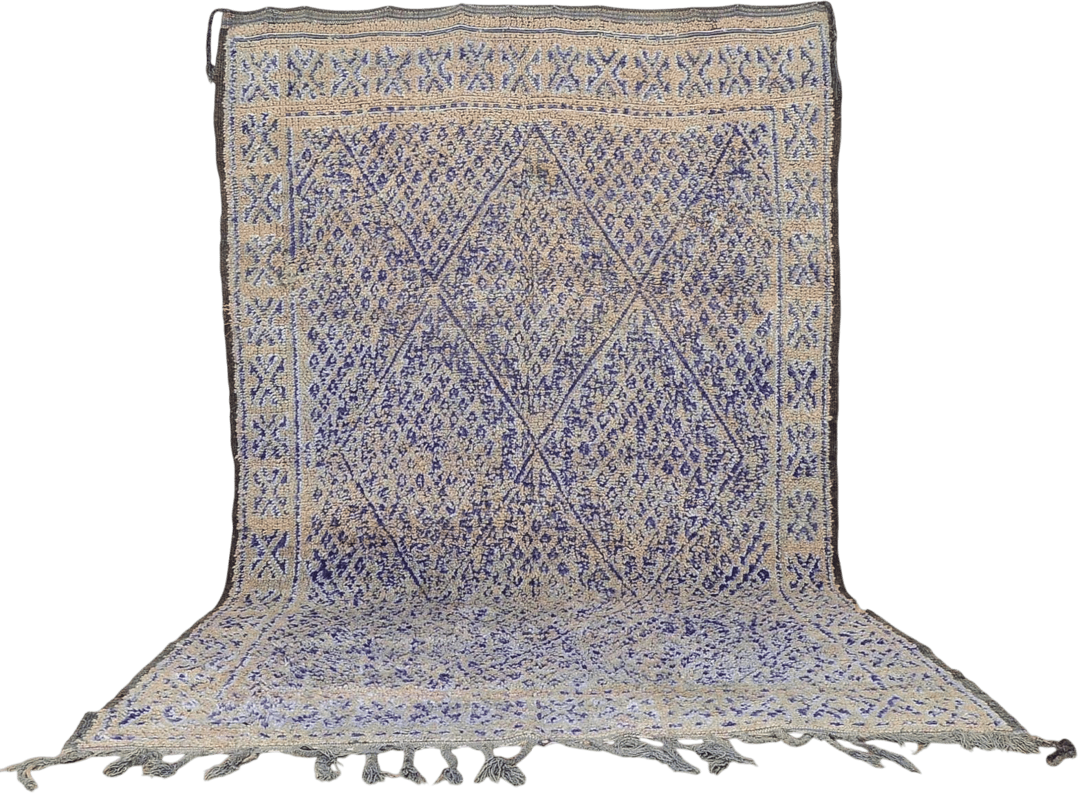 Vintage Beni Mguild Wool Rug, Large Moroccan Rug, Bohemian Decor (10.8 x 7 ft)