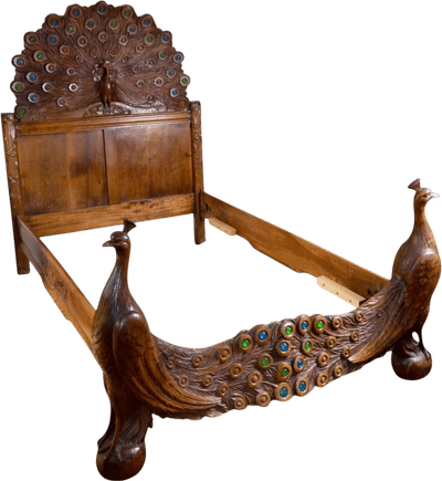 Art Nouveau Peacock Bed